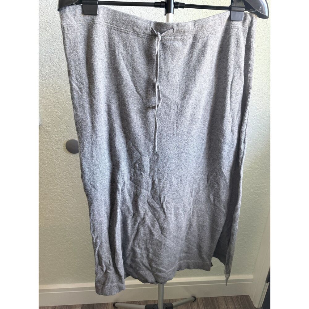 Pure Jill Cozy Sweater Knit Sweater Skirt w/ Elastic Waist and Tie Front Size L